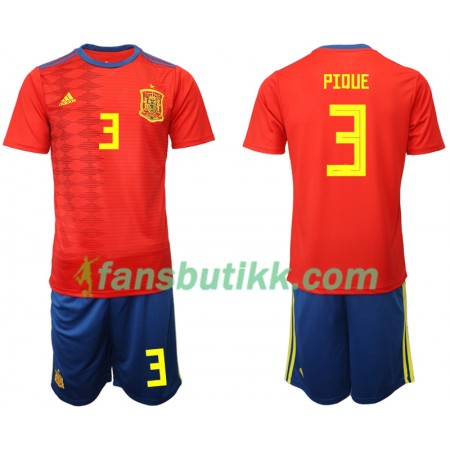 Fotballdrakt Spania PIDUE 3 Barn Hjemmetrøye 2019 Kortermet